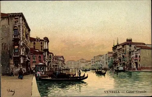 Künstler Ak Venezia Venedig Veneto, Canal grande