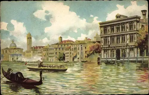 Ak Venezia Venedig Veneto, Canal Grande, Palazzo Vendramin (dove mori Wagner)