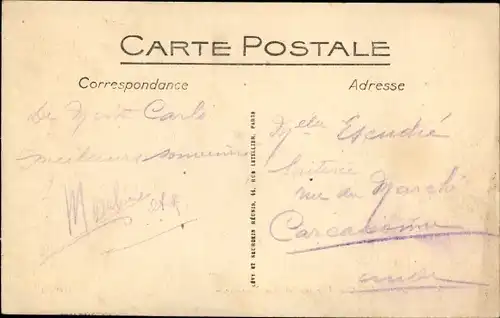 Ak Monaco, Vue sur les Bas Moulins