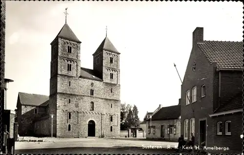 Ak Echt Susteren Limburg, R. K. Kerk H. Amelberga