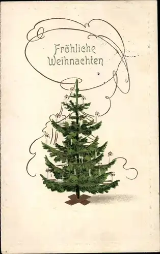Präge Ak Glückwunsch Weihnachten, Tannenbaum