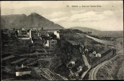 Ak Oran Algerien, Vue sur Santa-Cruz