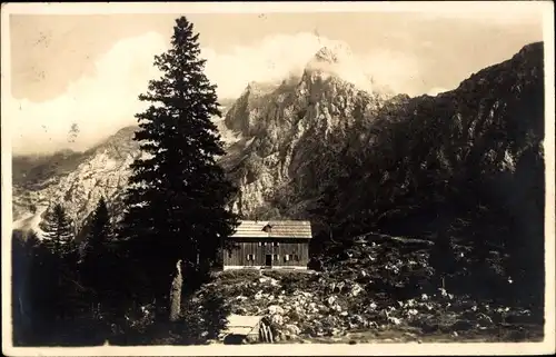 Ak Slowenien, Frischaufov dom na Okrešlju, Berghütte