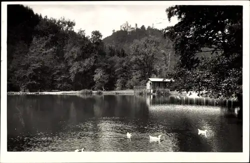 Ak Boskovice Boskowitz Südmähren, Haus am See