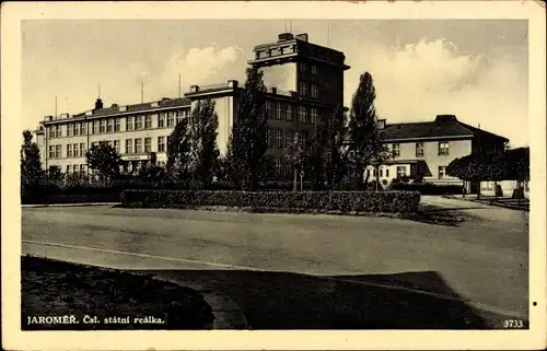 Ak Jaroměř Jermer Region Königgrätz, Csl. statni realka