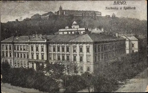 Ak Brno Brünn Südmähren, Špilberk, Technika a Spielberg