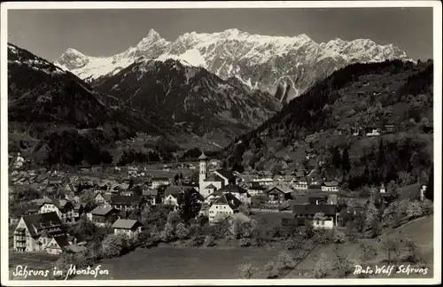 Ak Schruns in Vorarlberg, Montafon, Gesamtansicht