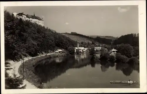 Ak Český Šternberk Böhmisch Sternberg Mittelböhmen, Partie am See