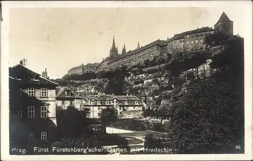 Ak Praha Prag Tschechien, Hradčany Hradschin, Fürst. Fürstenbergischer Garten