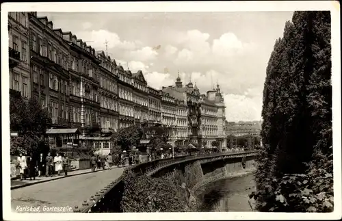 Ak Karlovy Vary Karlsbad Stadt, Gartenzeile