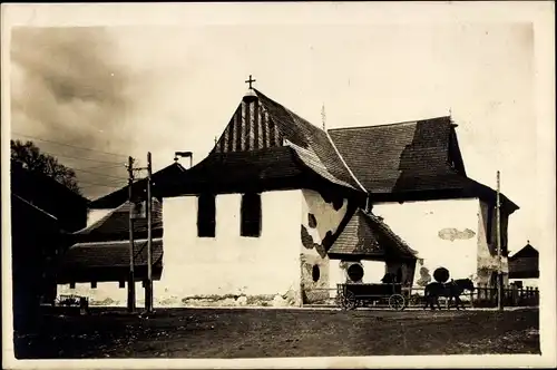 Ak Kežmarok Kesmark Slowakei, evangelische Holzkirche aus 1717