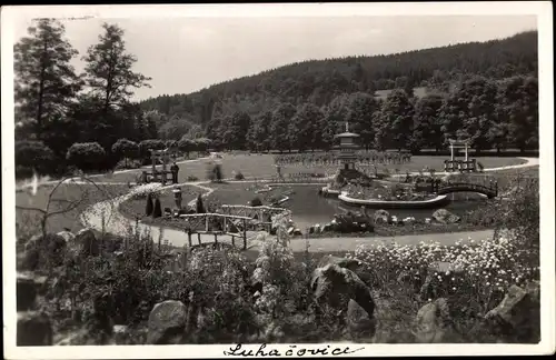 Ak Luhačovice Bad Luhatschowitz Region Zlin, Japanischer Garten