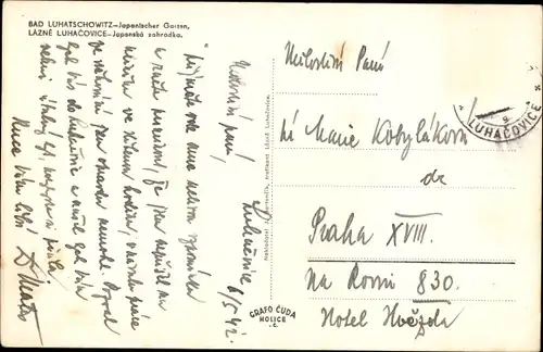 Ak Luhačovice Bad Luhatschowitz Region Zlin, Japanischer Garten