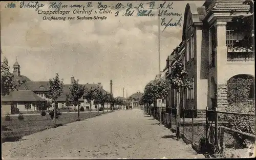 Ak Ohrdruf in Thüringen, Truppenlager, Großherzog von Sachsen-Straße