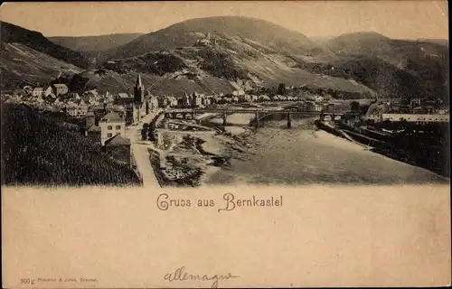 Ak Bernkastel Kues an der Mosel, Gesamtansicht