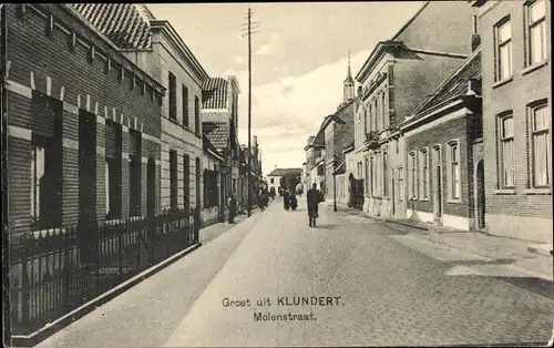 Ak Klundert Nordbrabant Niederlande, Molenstraat