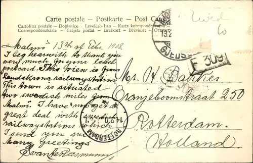 Passepartout Ak Landskrona Schweden, Stationen