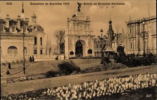 Ak Bruxelles Brüssel, Exposition 1910, Entrée de Bruxelles Kermesse