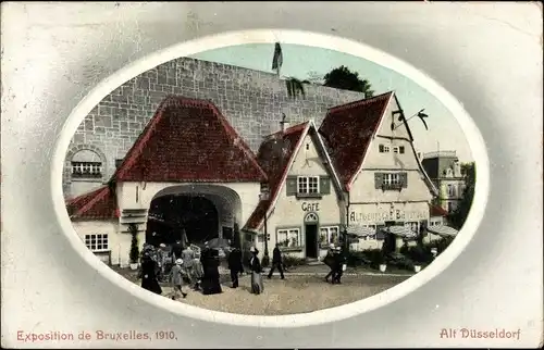 Passepartout Ak Bruxelles Brüssel, Exposition 1910, Alt Düsseldorf, Café