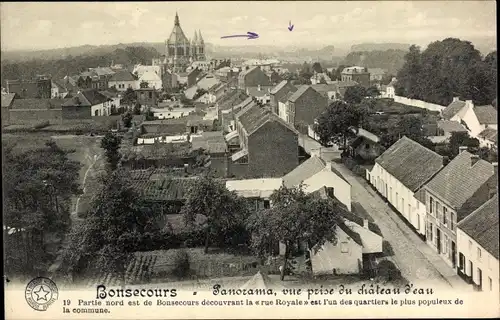 Ak Bon Secours Bonsecours Péruwelz Hennegau, Panorama, vue prise du chateau d'eau