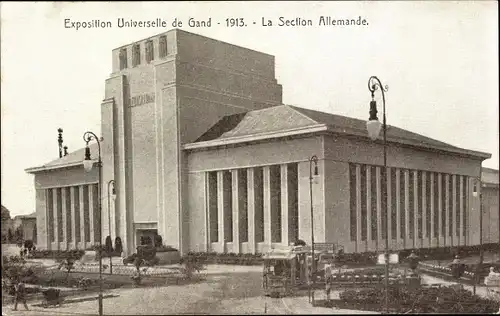 Ak Gand Gent Ostflandern, Exposition Internationale 1913, La Section Allemande