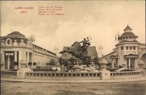 Ak Gand Gent Ostflandern, Exposition Internationale 1913, Palais de la Direction