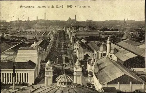 Ak Gand Gent Ostflandern, Exposition Internationale 1913, Panorama