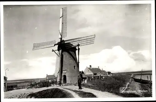 Ak Stavenisse Zeeland Niederlande, Molen, Windmühle