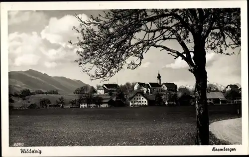 Ak Wildsteig in Oberbayern, Bromberger, Blick auf den Ort