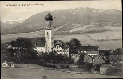 Ak Königsdorf in Oberbayern, Blick auf den Blomberg