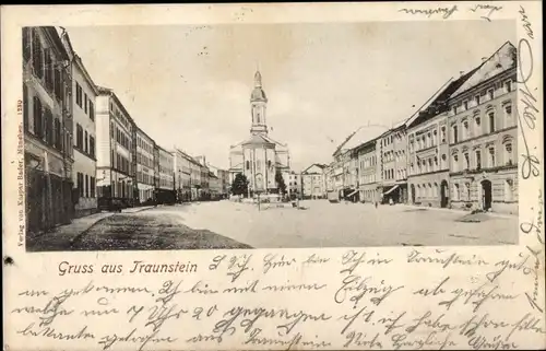 Ak Traunstein in Oberbayern, Stadtansicht