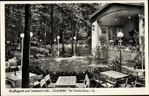 Ak Frankenberg an der Zschopau, Ausflugsort Lützelhöhe, Terrasse