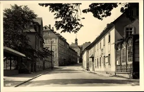 Ak Ebersdorf in Thüringen, Straßenblick auf Kirchturm