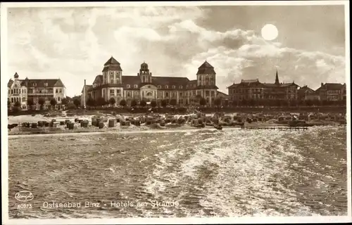 Ak Ostseebad Prora Binz auf Rügen, Hotels am Strand