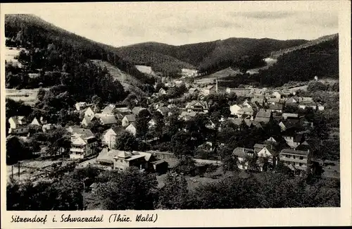 Ak Sitzendorf i. Schwarzatal in Thüringen, Gesamtansicht