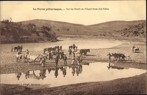 Ak Marokko, Sur les Bord de l'Oued Oum-Ed-Rebla, Le Maroc pittoresque