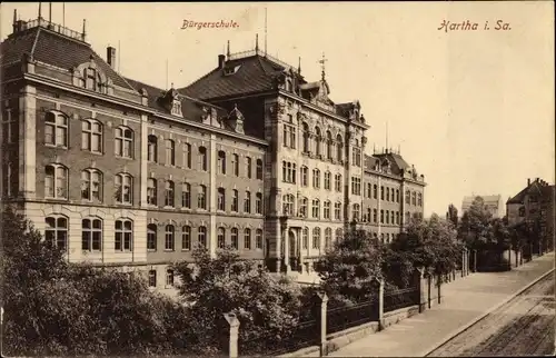 Ak Hartha in Sachsen, Bürgerschule