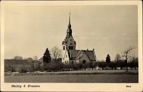 Ak Dresden Schönfeld Weißig, Kirche