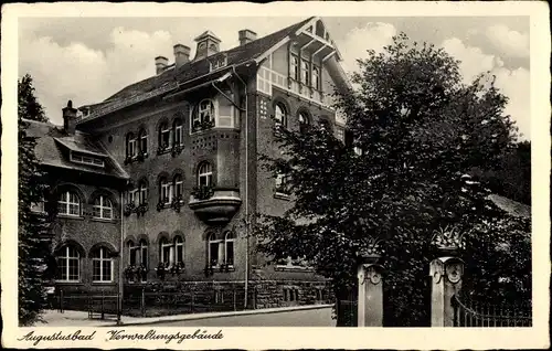 Ak Liegau Augustusbad Radeberg in Sachsen, Verwaltungsgebäude