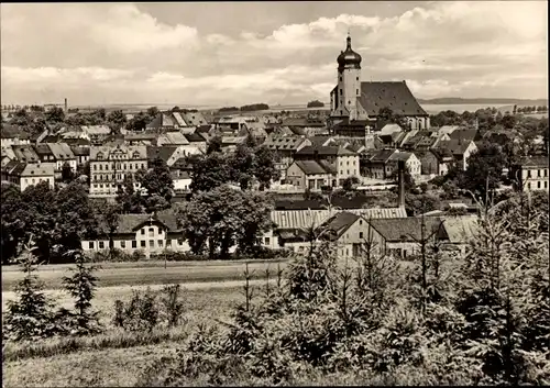 Ak Marienberg im Erzgebirge Sachsen, Panorama mit Kirche