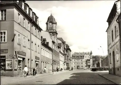 Ak Geyer im Erzgebirge Sachsen, Blick zum Karl-Marx-Platz, Kino