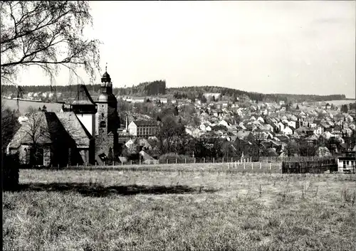 Ak Geyer im Erzgebirge Sachsen, Panorama mit Kirche