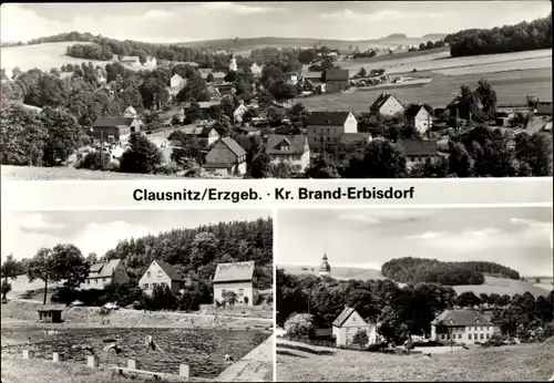 Ak Clausnitz Rechenberg Bienenmühle im Erzgebirge, Panorama, Teilansichten