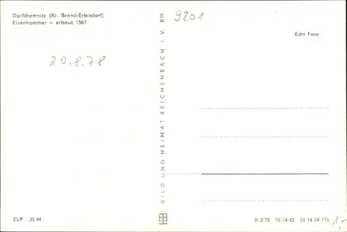 Ak Dorfchemnitz Sachsen, Eisenhammer, Außenansicht