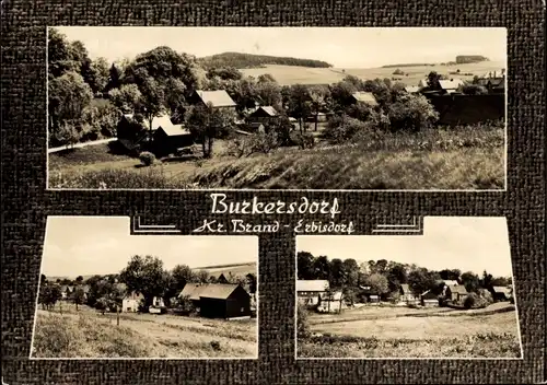 Ak Burkersdorf Frauenstein im Erzgebirge, Panorama, Teilansichten