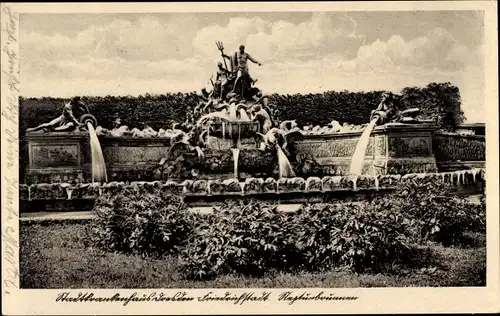 Ak Dresden Friedrichstadt, Stadtkrankenhaus, Der Neptunbrunnen