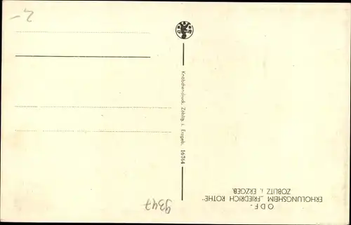 Ak Zöblitz Marienberg im Erzgebirge Sachsen, ODF Erholungsheim Friedrich Rothe