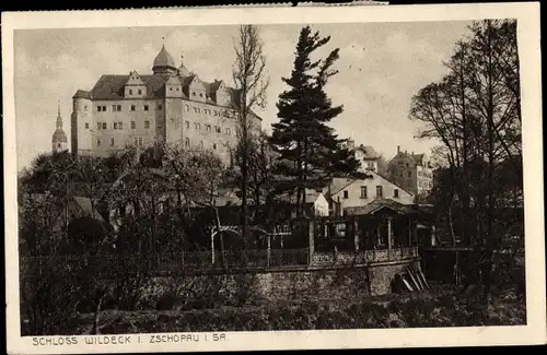 Ak Zschopau im Erzgebirge Sachsen, Schloss Wildeck