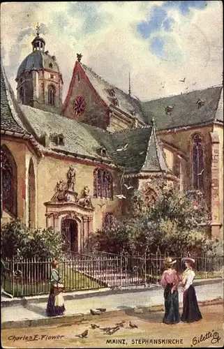 Künstler Ak Flower, Charles, Mainz, Stephanskirche