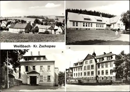 Ak Weißbach Amtsberg im Erzgebirge, Kindergarten, Konsum-Kommissionsgaststätte Kulturhaus